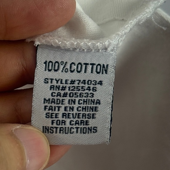 Habitat 100% Cotton White 3/4 Sleeve Top Size Large - Picture 7 of 9